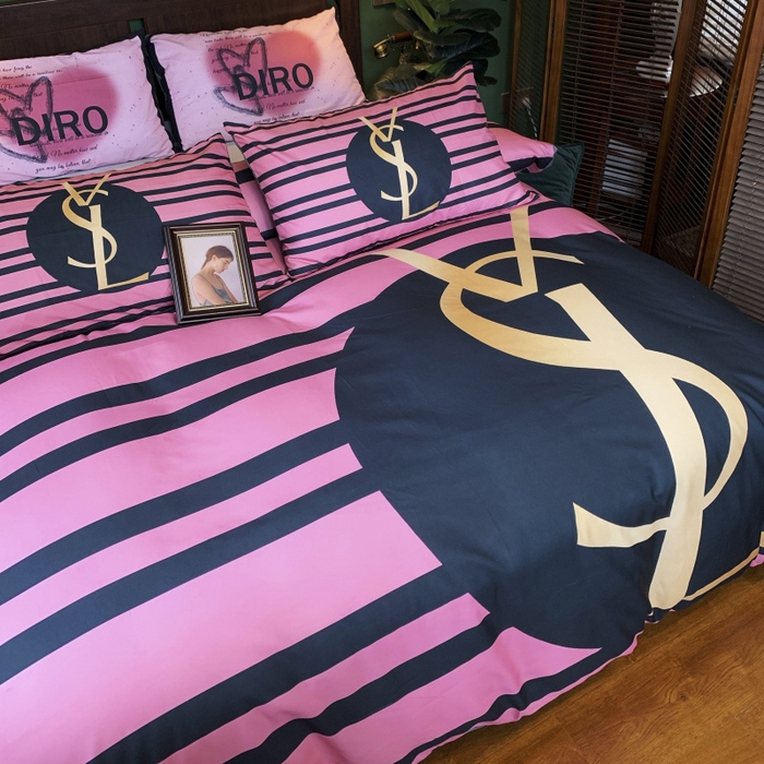 91家纺网 家纺一手货源 找家纺 花沐 2024新款云朵水洗棉四件套 【云朵棉】条纹女孩