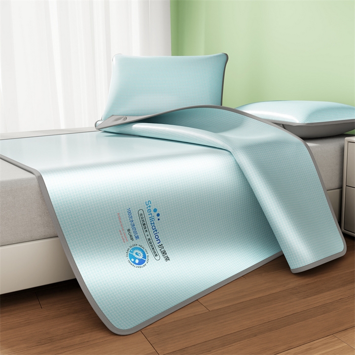 91家纺网 家纺一手货源 找家纺 叠派家纺 2024新款抗菌冰激凌烫画系列床单床笠 冰淇淋-云川蓝床单款