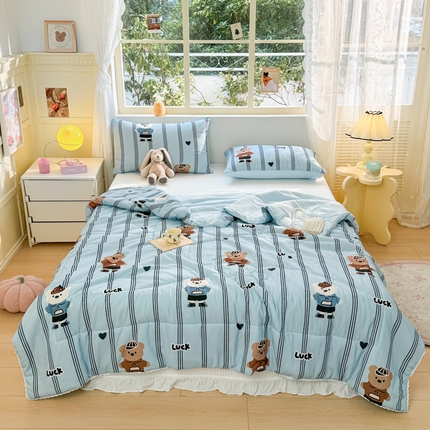 91家纺网 家纺一手货源 找家纺 （总）寐居家纺 2024新款水洗棉小花边夏被