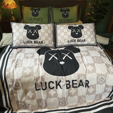 花沐 2024新款云朵水洗棉四件套 【云朵棉】小白熊