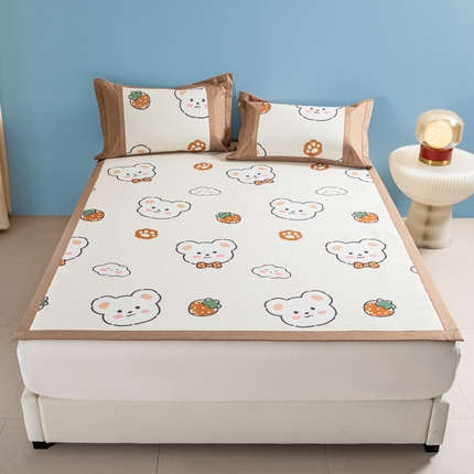 91家纺网 家纺一手货源 找家纺 （总）丫丫家纺 2024新款高精密600D抑菌冰丝凉席