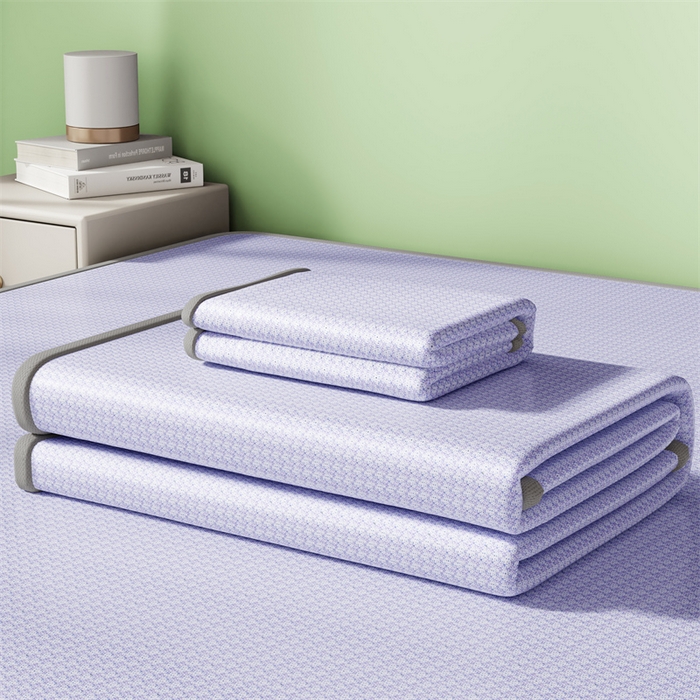 91家纺网 家纺一手货源 找家纺 叠派家纺 2024新款抗菌冰激凌烫画系列床单床笠 冰淇淋-梦幻紫床单款