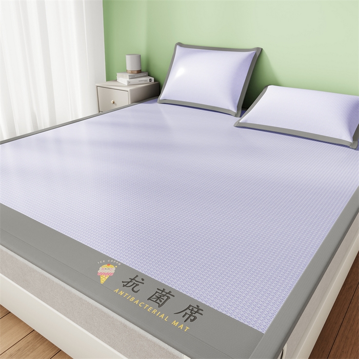 91家纺网 家纺一手货源 找家纺 叠派家纺 2024新款抗菌冰激凌凉席系列 冰淇淋-梦幻紫