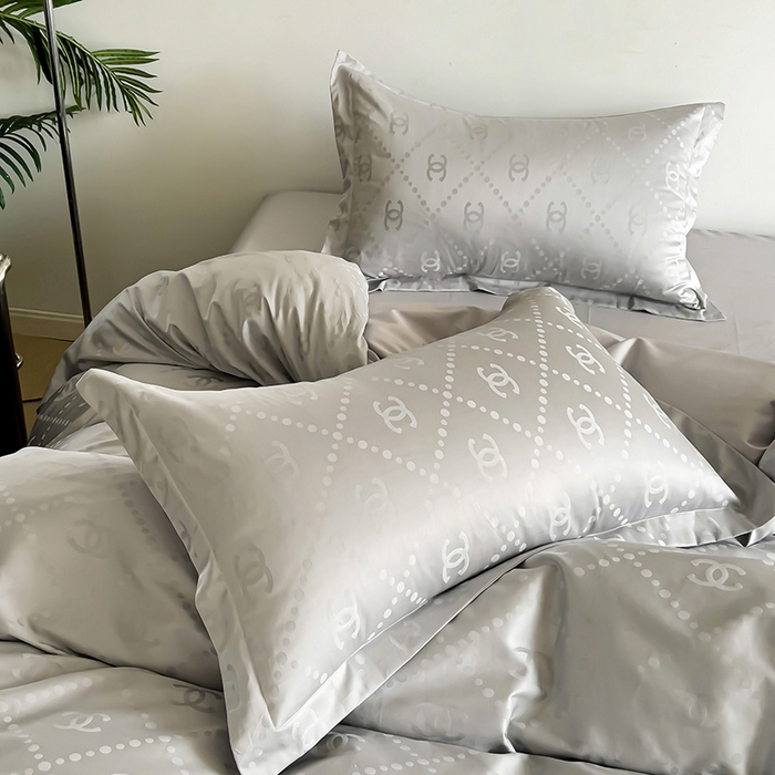 91家纺网 家纺一手货源 找家纺 品乐家纺 2024新款100支长绒棉提花 枕套 音色山灰