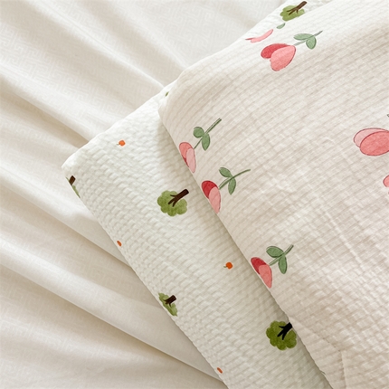 恒爱家纺 2024新款韩版泡泡棉床盖系列四件套 组合图