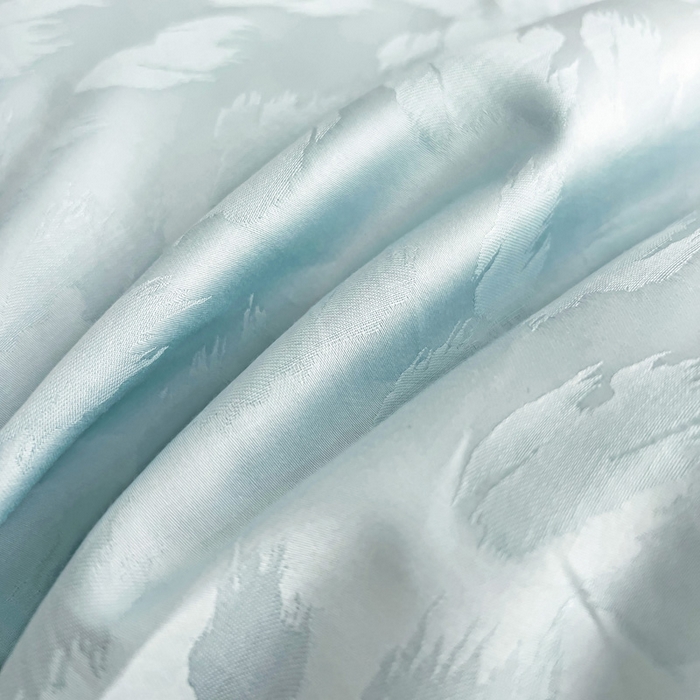 91家纺网 家纺一手货源 找家纺 品乐家纺 2024新款100支长绒棉提花 枕套 音色浅兰