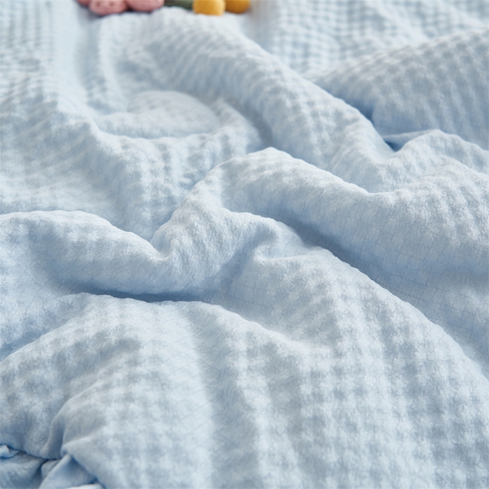 91家纺网 家纺一手货源 找家纺 恒爱 2024新款泡泡公主床盖款夏被四件套 泡泡公主-天空蓝