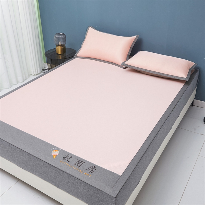 91家纺网 家纺一手货源 找家纺 叠派家纺 2024新款抗菌冰激凌凉席系列 冰激凌-烟粉