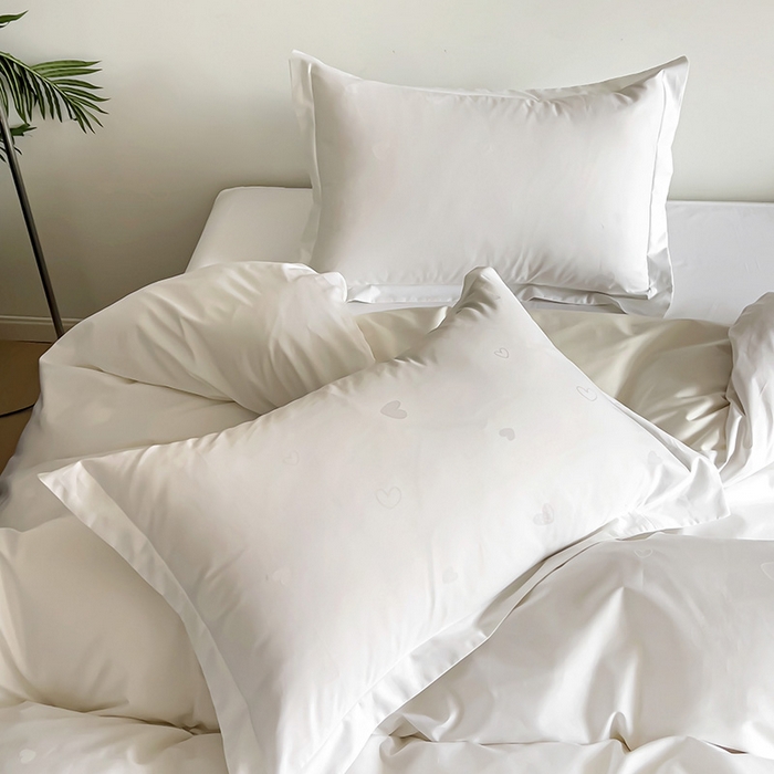 91家纺网 家纺一手货源 找家纺 品乐家纺 2024新款100支长绒棉提花 枕套 音色白