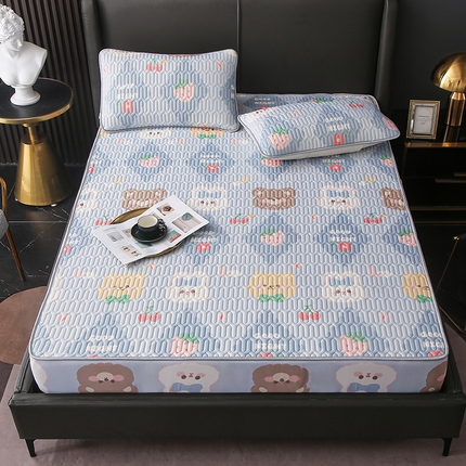 91家纺网 家纺一手货源 找家纺 （总）富馨莱 2024新款乳胶凉席床笠款