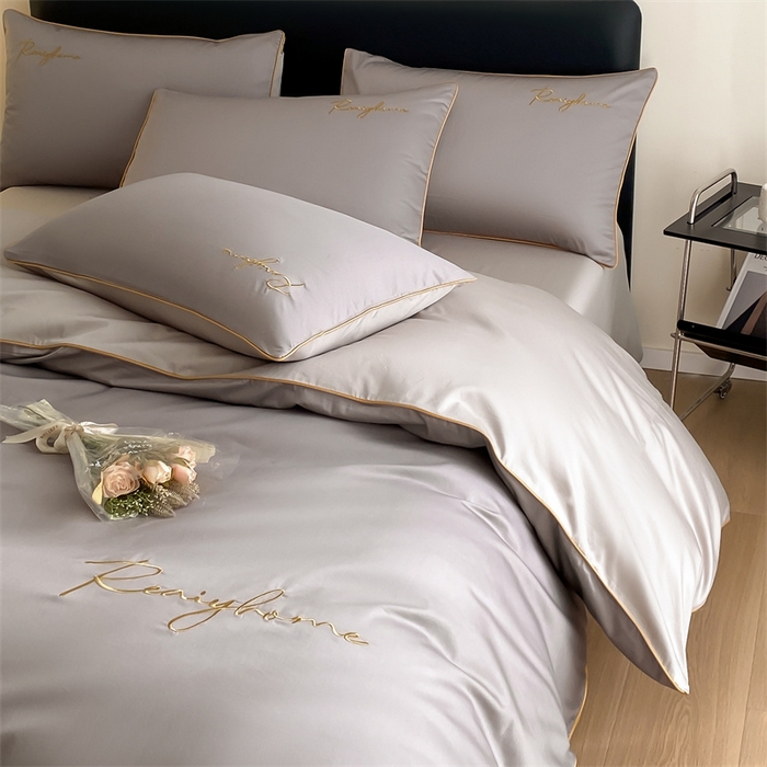 91家纺网 家纺一手货源 找家纺 慕色家纺 2024新款全棉刺绣轻奢系列单被套 轻奢-古铜灰+山灰