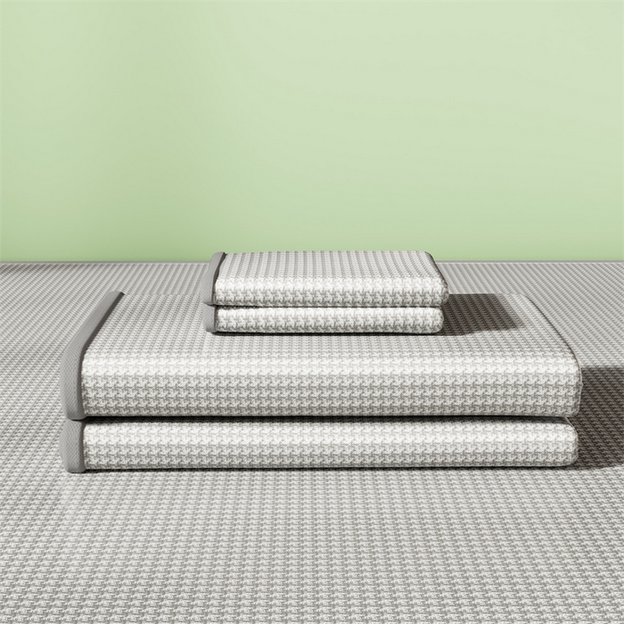 91家纺网 家纺一手货源 找家纺 叠派家纺 2024新款抗菌冰激凌烫画系列床单床笠 冰淇淋-烟灰床单款