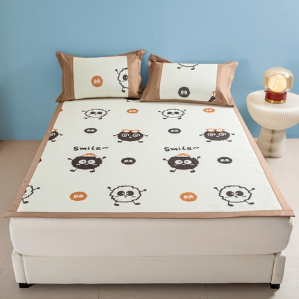 91家纺网 家纺一手货源 找家纺 （总）丫丫家纺 2024新款高精密600D抑菌冰丝凉席