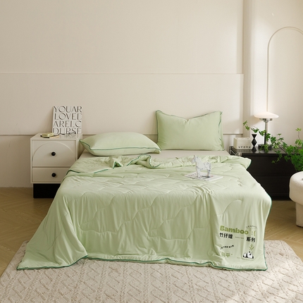 有货 2024新款躺平能猫竹纤维凉感被 嫩芽绿