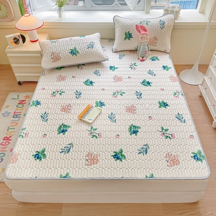 91家纺网 家纺一手货源 找家纺 （总）柒月家居 2024新款贴身舒适厚度0.5小清新乳胶凉席