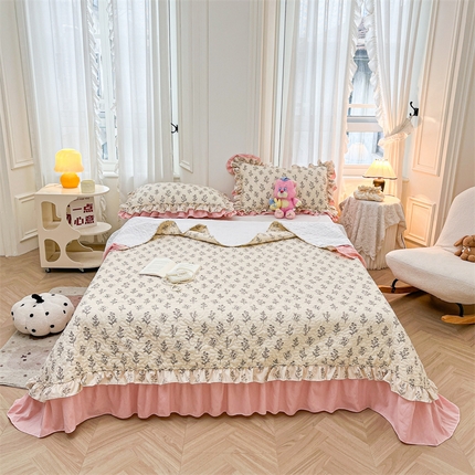 恒爱家纺 2024新款韩版泡泡棉床盖系列四件套 花语