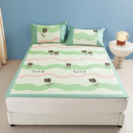 91家纺网 家纺一手货源 找家纺 （总）丫丫家纺 2024新款高精密600D抑菌冰丝凉席