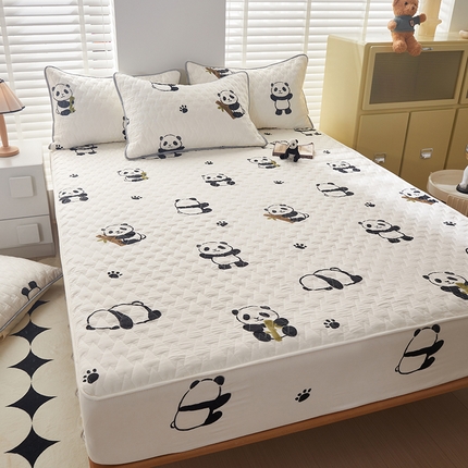 91家纺网 家纺一手货源 找家纺 （总）舒居-2024  A类  高克重水洗棉夹棉床笠席梦思床垫套