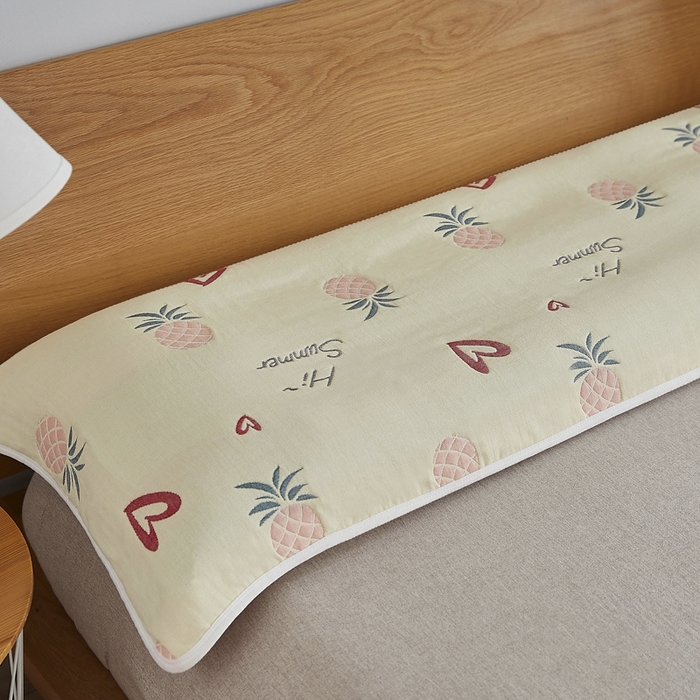 91家纺网 家纺一手货源 找家纺 爱港家纺 2024全棉A类毛巾被 纱布升级款长枕巾 情侣枕巾 枕芯保护套 菠萝