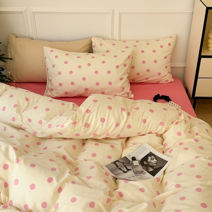 91家纺网 家纺一手货源 找家纺 （总）昔可家纺 2024新款复古波点系列四件套