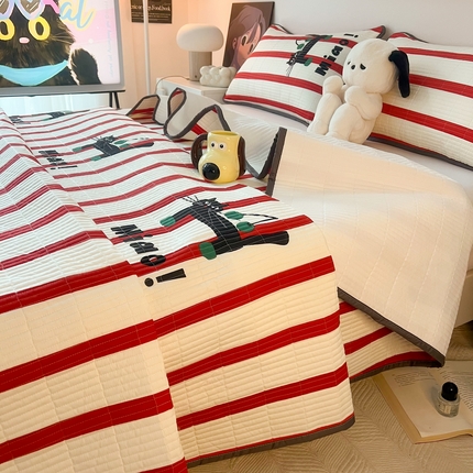 HL原创 2024新款全棉印花床盖 魔法猫