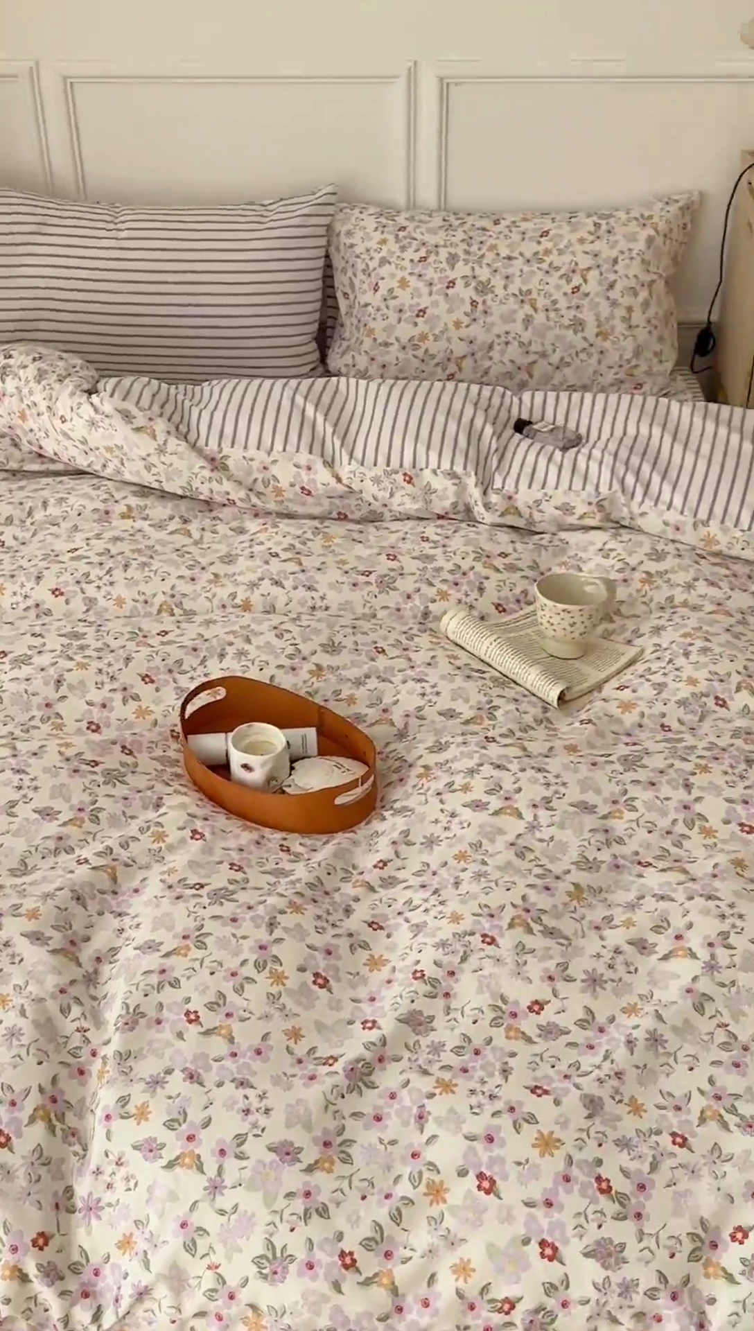 91家纺网 家纺一手货源 找家纺 昔可家纺 2024新款春日小碎花系列四件套 紫色梦境