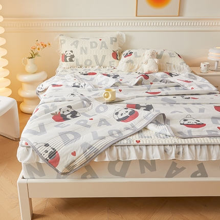 91家纺网 家纺一手货源 找家纺 伊人坊 2024新款冰丝凉感丝夏被 吉祥物