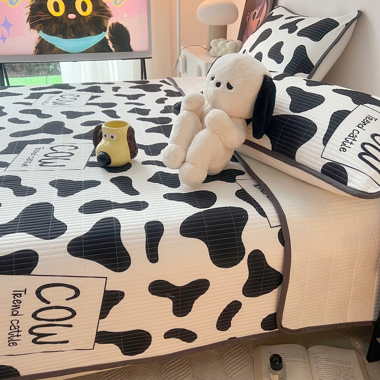 91家纺网 家纺一手货源 找家纺 HL原创 2024新款全棉印花床盖 牛牛