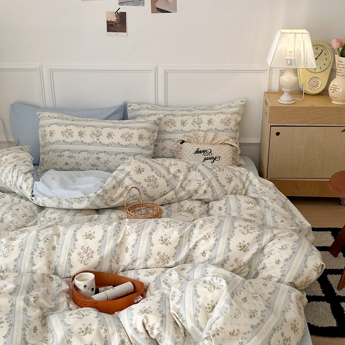 91家纺网 家纺一手货源 找家纺 （总）昔可家纺 2024新款开春小清新花四件套