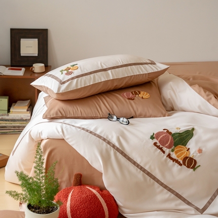 FORTWO家纺 2024新款天丝棉卡通四件套 咏南瓜