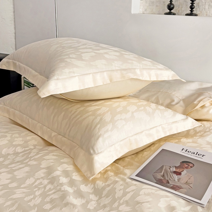 91家纺网 家纺一手货源 找家纺 品乐家纺 2024新款100支长绒棉提花 枕套 音色奶昔