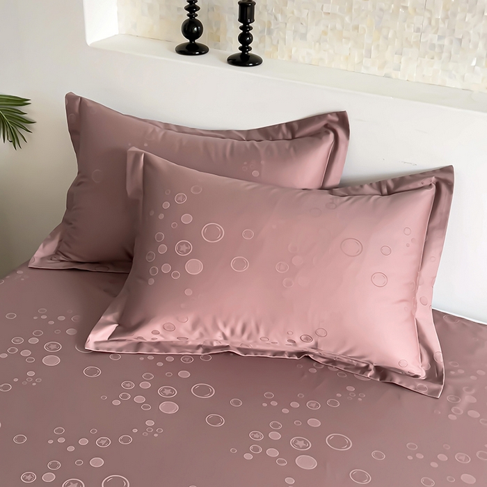 91家纺网 家纺一手货源 找家纺 品乐家纺 2024新款100支长绒棉提花 枕套 音色泡泡沙