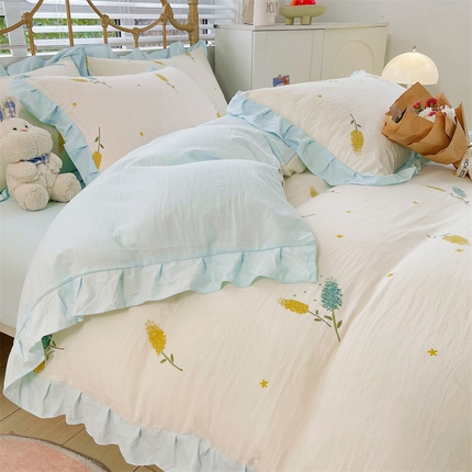 91家纺网 家纺一手货源 找家纺 （总）漫仙阁 2024新款5A双层纱抗菌除螨四件套