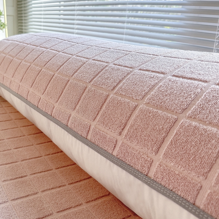 91家纺网 家纺一手货源 找家纺 爱港家纺 2024全棉A类毛巾被 纱布升级款长枕巾 情侣枕巾 枕芯保护套 暖棉.粉