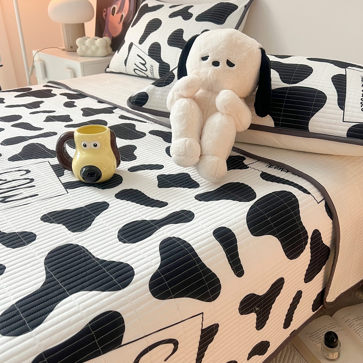 91家纺网 家纺一手货源 找家纺 HL原创 2024新款全棉印花床盖 牛牛