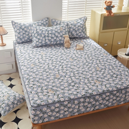 91家纺网 家纺一手货源 找家纺 （总）舒居-2024  A类  高克重水洗棉夹棉床笠席梦思床垫套