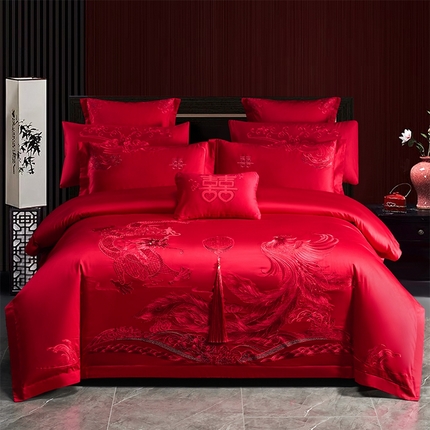 91家纺网 家纺一手货源 找家纺 （总）博之洋婚庆 2025新款婚庆刺绣四件套