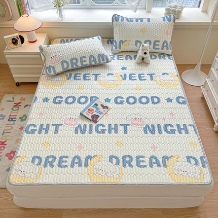 91家纺网 家纺一手货源 找家纺 （总）柒月家居 2024新款贴身舒适厚度0.5小清新乳胶凉席