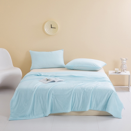 91家纺网 家纺一手货源 找家纺 （总）圣尔雅 2025新款 直播爆款纯色提花凉感丝夏被空调被夏凉被