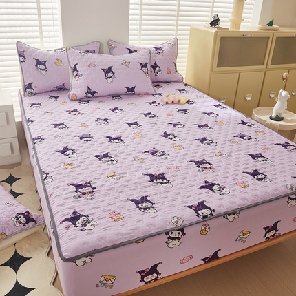 91家纺网 家纺一手货源 找家纺 （总）舒居-2024  A类  高克重水洗棉夹棉床笠席梦思床垫套