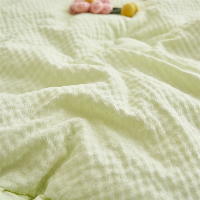 91家纺网 家纺一手货源 找家纺 恒爱 2024新款泡泡公主床盖款夏被四件套 泡泡公主-抹茶绿
