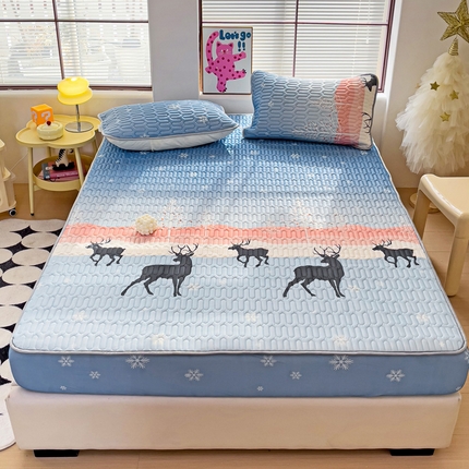 91家纺网 家纺一手货源 找家纺 （总）富馨莱 2024新款乳胶凉席床笠款