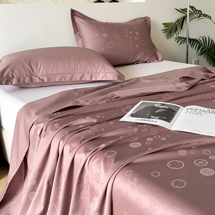 91家纺网 家纺一手货源 找家纺 品乐家纺 2024新款100支长绒棉提花 枕套 音色泡泡沙