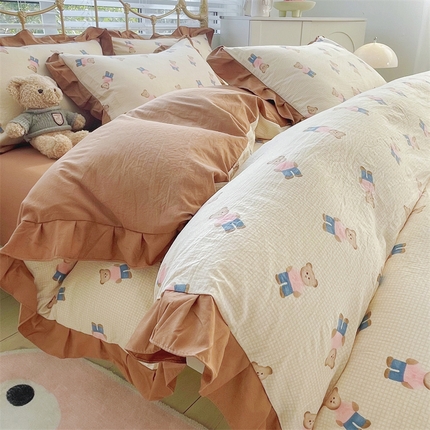 91家纺网 家纺一手货源 找家纺 （总）漫仙阁 2024新款5A双层纱抗菌除螨四件套