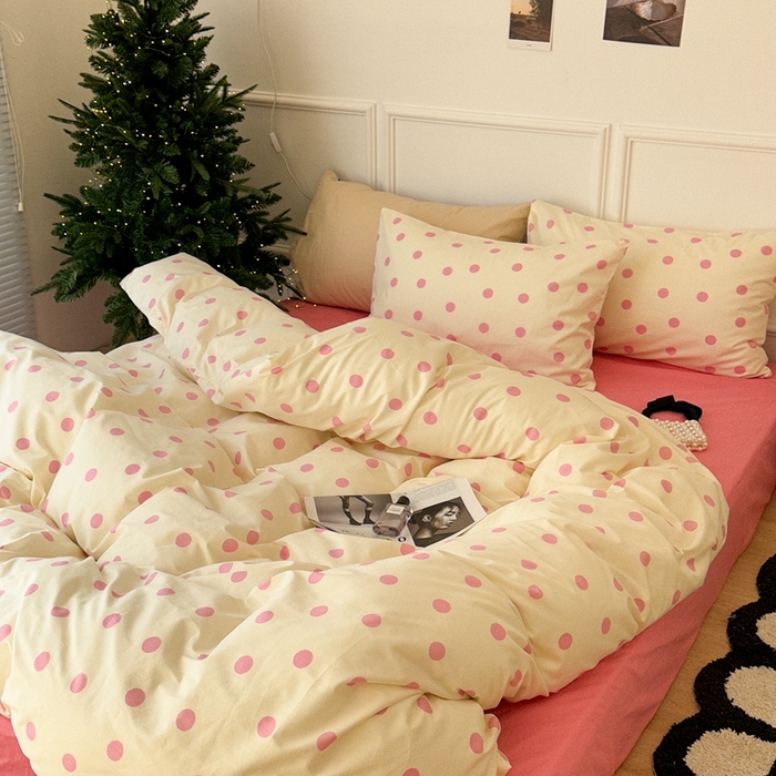 91家纺网 家纺一手货源 找家纺 （总）昔可家纺 2024新款复古波点系列四件套