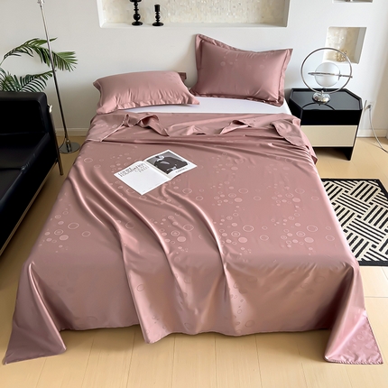 91家纺网 家纺一手货源 找家纺 品乐家纺 2024新款100支长绒棉提花床单 音色泡泡沙