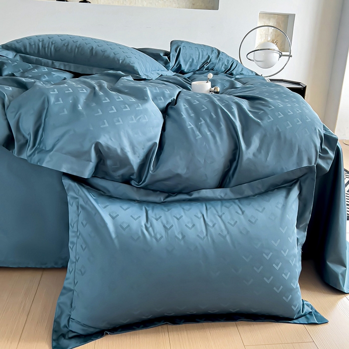 91家纺网 家纺一手货源 找家纺 品乐家纺 2024新款100支长绒棉提花 枕套 音色宾兰