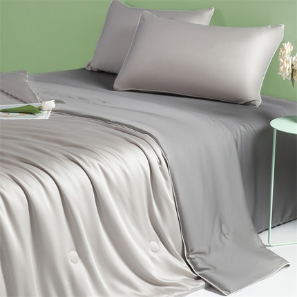 91家纺网 家纺一手货源 找家纺 （总）云棉坊 2025新款凉感水洗冰丝真丝双拼夏凉被四件套-双拼系列