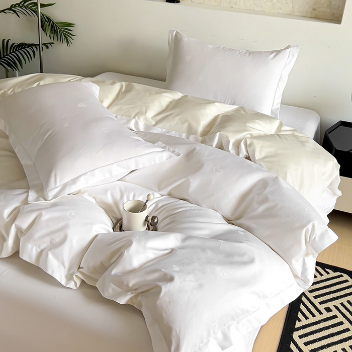 91家纺网 家纺一手货源 找家纺 品乐家纺 2024新款100支长绒棉提花 枕套 音色白