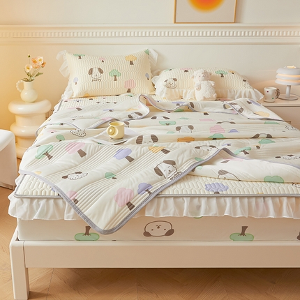 91家纺网 家纺一手货源 找家纺 伊人坊 2024新款冰丝凉感丝夏被 童话季